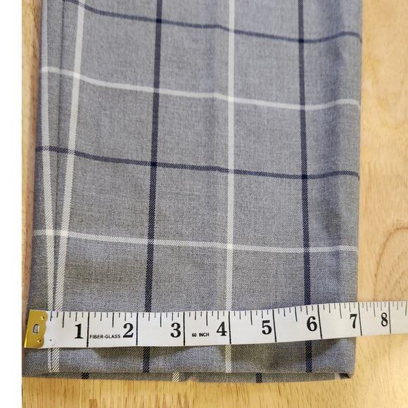 Tommy Hilfiger Gray Windowpane Plaid Slim Ankle Slack Pants Women Size 12 NWOT - Picture 13 of 13